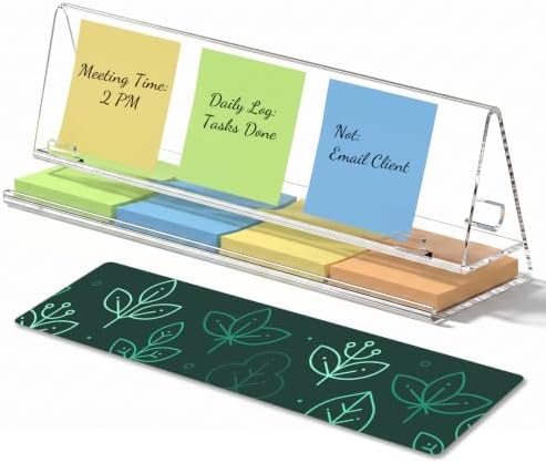 NIUBEE Monitor Memo Board Holder, Sticky Note Holder Acrylic for Desk by NIUBEE