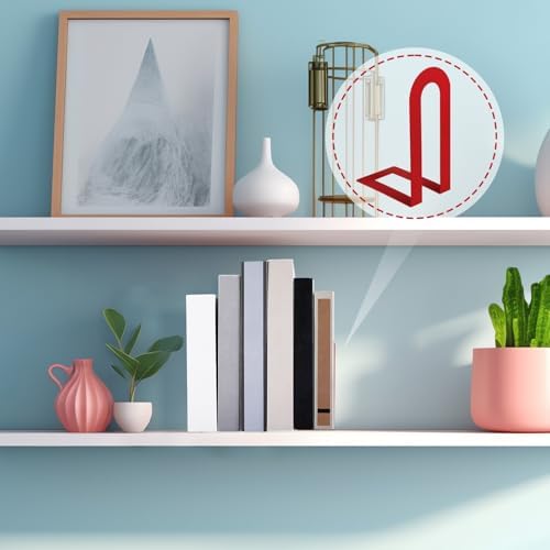 Chunful 12 Pcs Red Metal BookEnds Shelves, 5.5 x 3.75 x 2.25 in - Image 6