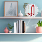 Chunful 6 Pcs Red Metal BookEnds Shelves, 7.5 x 5.75 x 3.5 in - Image 6