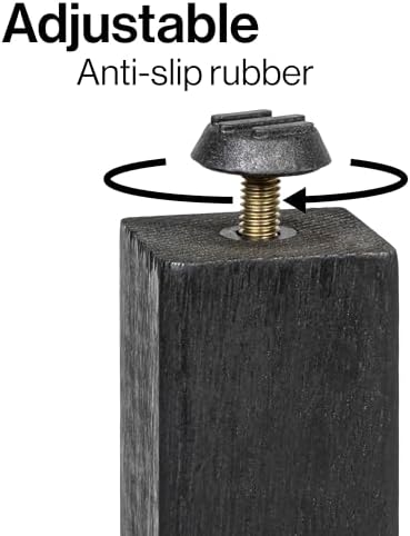 happimess Tilly 30" 3-Tier Acacia Freestanding Shower Caddy, Black - Image 5