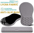 Hokafenle 2 In 1 Ergonomic Mouse Pad Wrist Support & Wrist Rest For Computer Keyboard Set, with Relieve Carpal Tunnel Pain Massage Bulge and Full Memory Gel Design (2In1 Set,Neutral Gray Light Purple) - Image 6
