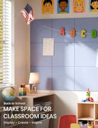 Fluxynara Felt Bulletin Board & Cork Board Alternative, Soft Periwinkle - Image 4