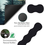 Keyboard Wrist Rest+Mouse Wrist Pad+Desk Pad Set,Memory Foam Ergonomic Easy Typing Pain Relief for Computer Laptop Office Home - Mountain Stream - Image 5