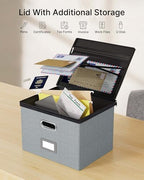 Oterri File Box Large 2-Pack Hanging Organizer for Letter/Legal-Size Folder - Image 2