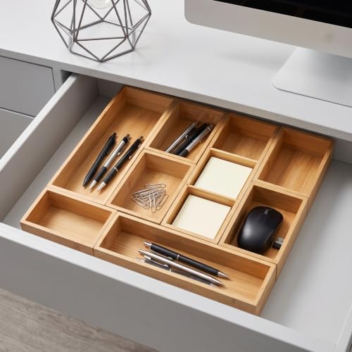 Bamboo Drawer Organizer, Natural, M - Image 6
