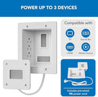 Mount-It! in-Wall TV Cable Concealer Kit with Recessed Power – Triple Outlet, 9ft Cord, and Hand Saw – Easy, Safe Cable Management for Organized TV and Home Theater Setups - Image 4