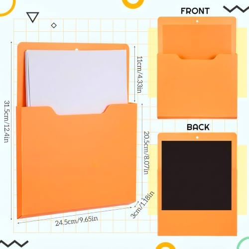 Gilprop 12 Pack Magnetic File Holder for Whiteboard, 10"x13"x1.2" - Image 2