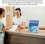 Marketing Holders 6 Pack Brochure Holder for Flyers Countertop Display Letter Size Slant Back Clear Acrylic 8.5" Info Sheet Caddy in Restaurants Convenience Stores and Offices - Image 4