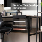 Mind Reader Slide-On Under Desk File Organizer, No Tools Required, Hanging Storage for Laptops, Folders, and Notebooks, Metal, Black - Image 6