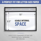 30 Pack Horizontal Job Ticket Holders 8.5x11 - Landscape Shop Ticket Holders 8 1/2 x 11 - Work Order Plastic Sleeves for Documents - Dry Erase Pocket Sleeve - Dry Erase Sleeves Clear Pocket Sleeve - Image 2