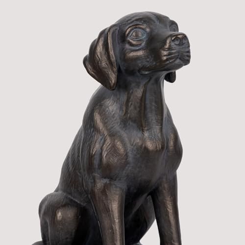 Decorative Bookends for Shelves, Labrador Dog Book Ends for Heavy Books, Lab Dog Statues Bookends for Heavy Books with Anti-Slip Base Book Holders for Home Office Decor (Bronze) - Image 4