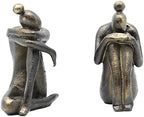 Lukitas Unique Decorative Girl Thinker Bookends, Book Holder, Resin 6.5'' - Image 6