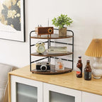 IBUYKE Corner Shelf,Wood Kitchen Spice Organizer,Brown TWJ002H - Image 2