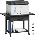 YAOHUOO 22"x15" Large Printer Stand with Drawer, 2-Tier Rolling Table Cart by YAOHUOO
