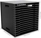 Scrapbook Paper Organizer, 15 Slot Vertical File Sorter Storage Rack, Desktop Paper Document Holder for 12" x 12" Paper, Files, Magazines, Home Office, Classroom and Craft Room - Image 2