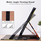 Case for Kindle Fire HD 10 & 10 Plus Tablet (13th/11th Generation, 2023/2021 Release) 10.1" - PU Leather Flip Case with Elastic Band & Card Slots/Holder, Multi-Angle Stand Cover - Watercolor - Image 3
