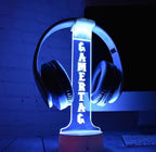 Personalized Headphone Stand, Custom Gamertag Light Sign Headset Holder, Custom Headset Stand, Gamer LED sign, Gift for Gamers and Streamers - Image 3