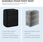 Ganondorf 3PCS Foot Rest for Under Desk at Work Adjustable Foot Rest Under Desk Ergonomic Foot Stools for Under Office Desk Large Leg Pillow for Underdesk Footrest with Warm Sherpa Topper, Mesh Black - Image 4