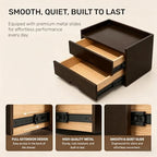 Solid Wood Desk Organizer with Drawers, Wooden Desktop Drawers - Image 3