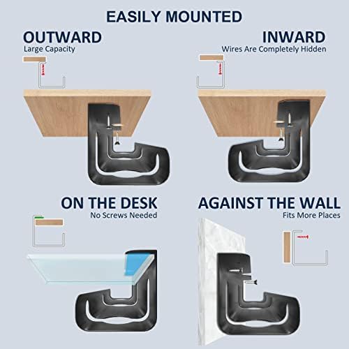Qiyuan Under Desk Cable Management Tray, 2-Pack No-Drill 16" Cord Organizer - Image 3