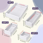 30 PCS Multisizes White Cardboard Drawer Organizers - Image 4