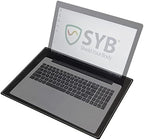 Shield Your Body - Laptop Lap Pad with SaferBody™, Anti Radiation Shield & Heat Shield Pad, EMF Blocker Laptop Pad for Up to 14in.Wide Device (13.8 x 10.7 inches), Jet Black PU Leather Color by SYB