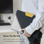LHiDS Magnetic Business Portfolio Lite Resume Padfolio Organizer with Clipboard, Paper Clip, Writing Pad, Pen/Card Holder, Magnetic Closure for Work, School and More (Grey, A4/Letter) - Image 6