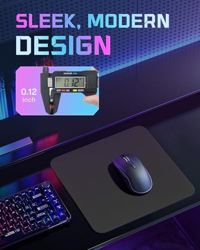 Glass Gaming Mouse Pad for FPS Gaming, Balanced Speed & Control, Tempered Glass Mousepad with Micro-Etched Surface, Anti-Slip Base for Valorant, CS2 & Office, Black, 16.2 x 12.2 in - Image 6