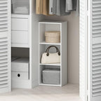 Furinno Reed Closet Organizers and Storage, 3-Tier Closet Organizer, Open Shelf Closet Storage, for Wardrobe, Bedroom, Living Room, White by Furinno-FitsYourSpaceFitsYourBudget