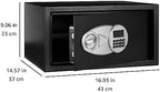 Amazon Basics Steel Security Safe Box with Digital Keypad, for Valuables, Cash, Jewelry, Documents, Removable Shelf, Black, 1 Cubic Foot, 16.9"x14.6"x9.1" (WxDxH) - Image 2