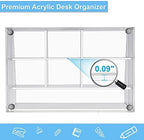 VITVITI Acrylic Desk Organizer, Upgraded Clear Pencil Organizer for Desk, 7 Compartments Stationary Pen Organizer Storage with Drawer, for Office Supply, 500+ Pencils Capacity - Image 3