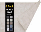 homing Faux Leather Heat Resistant Placemats 8 Packs by homing