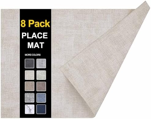 homing Faux Leather Heat Resistant Placemats 8 Packs by homing