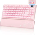 Womier 75% Pink Keyboard Wireless with Color Multimedia Screen by Womier