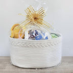 ABenkle Baby Diaper Caddy, Nursery Storage Bin and Car Organizer for Diapers and Baby Wipes, Cotton Rope Diaper Basket Caddy, Changing Table Diaper Storage Caddy (Pack of 2) - Image 4
