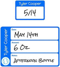 Name Bubbles - Reusable Baby Bottle Labels for Daycare (20 Labels) - Kids Washable Name Tags for Bottles, Sippy Cups, & Snack Containers, Waterproof, Baby Name Stickers, Write-On (Baseball) by NameBubbles