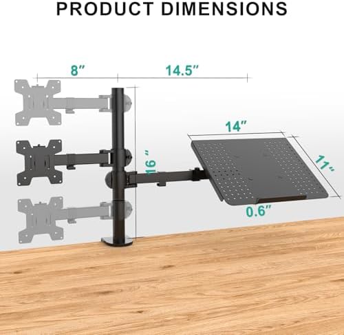 WALI Laptop and Monitor Stand for 17" Notebook and 27" Screen - Image 6
