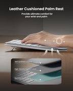 ProtoArc EKM01 Plus Wireless Ergonomic Keyboard Mouse Combo - White Silver - Image 3