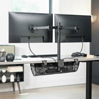 VIVO Black Clamp-on 24 in Mesh Net Cable Management Holder, DESK-AC24MH - Image 2