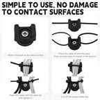 24pcs 22mm Magnetic Zip Tie Mount, Multi-Functional Cable Holder, Suitable for Industrial Cable Management and Home Cable Organizing. 24 Mounts and 100 Nylon Cable Ties - Image 4