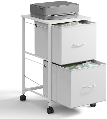 DEVAISE 2 Drawer Mobile File Cabinet with Open Storage Shelf by DEVAISE