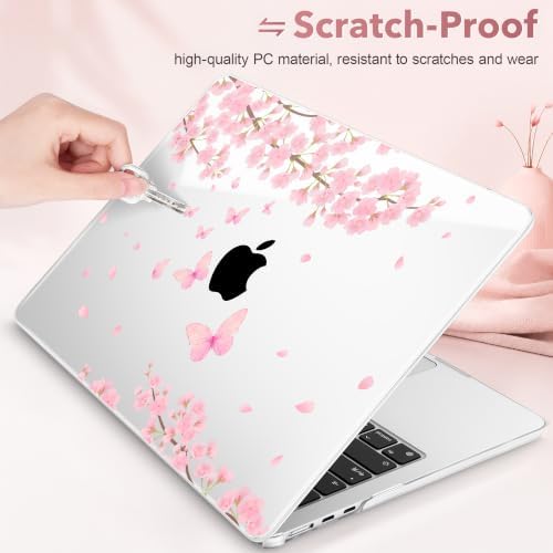 May Chen for M5 MacBook Air 13.6 Inch Case 2026 2025 2024-2022 Release M5 A3449 M4 A3240 M3 A3113 M2 A2681, Plastic Hard Shell Case for MacBook Air 13.6" with Retina Display, Cherry Blossom - Image 4