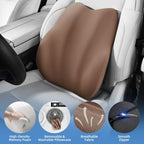 BEBAS Ergonomic Lumbar Support Pillow for Car, Memory Foam Car Back Cushion - Image 3