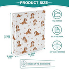 Cavalier King Charles Spaniel Dog Round Ring Binders 1.5 Inch 3 Ring Binder with Clipboard Holds 200 Sheets Office Home School - Image 4