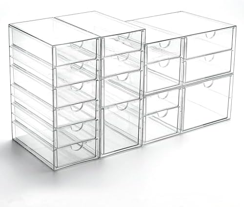 Prsildan 17 Drawers Teacher Toolbox Office Supply Organizer, Set of 4 by Prsildan