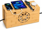 Bamboo Extra Large Cable Management Box, 15.7 x 6.7 x 6.7in by SVRSD