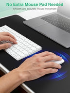 Mouse Pad with Wireless Charging, Black Mousepad Long Desk Mat, Large Gaming Mouse Pad, Soft Mouse Pad Gaming Desk Pad with Non-Slip Rubber Base, Extended Computer Keyboard Mat Office Mice Pad - Image 5