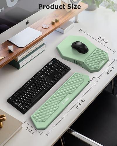Ergonomic Mouse Pad with Wrist Rest & Keyboard Wrist Rest Support Set - Image 6