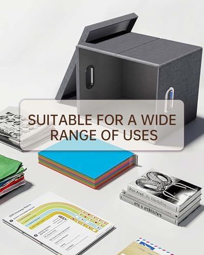 Oterri 2 Pack File Storage Organizer, Filing Box, Portable File Box with Lid, Fit for Letter/Legal File Folder Storage, Document Organizer, Dark-gray - Image 5