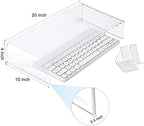 20"x10"x4" Acrylic Monitor Stand, Clear Laptop Riser with Bonus Phone Stand - Image 2